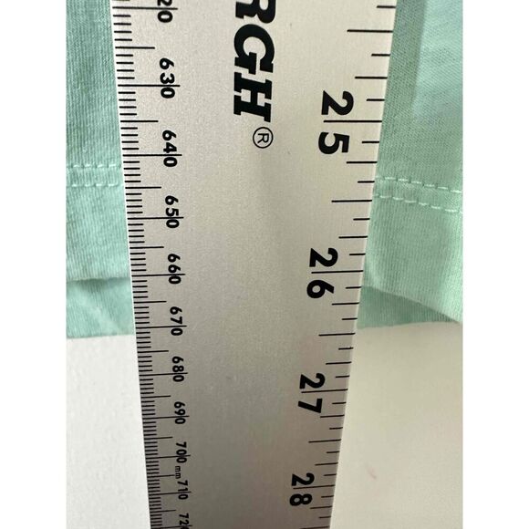 True Religion T-Shirt Size Medium Light Green Short Sleeve Leaves Graphic Logo - Picture 5 of 8